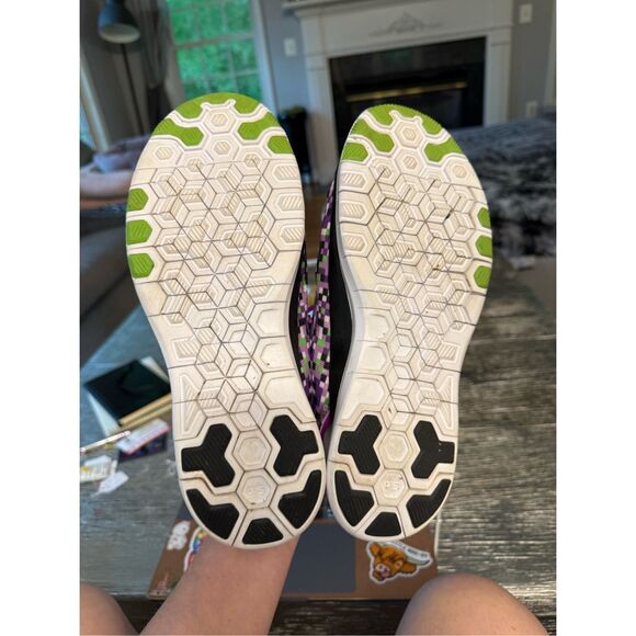 Nike Free TR Fit 5 Purple & Green Digi Print Running Shoe Sneakers sz 10 EUC - Picture 6 of 7